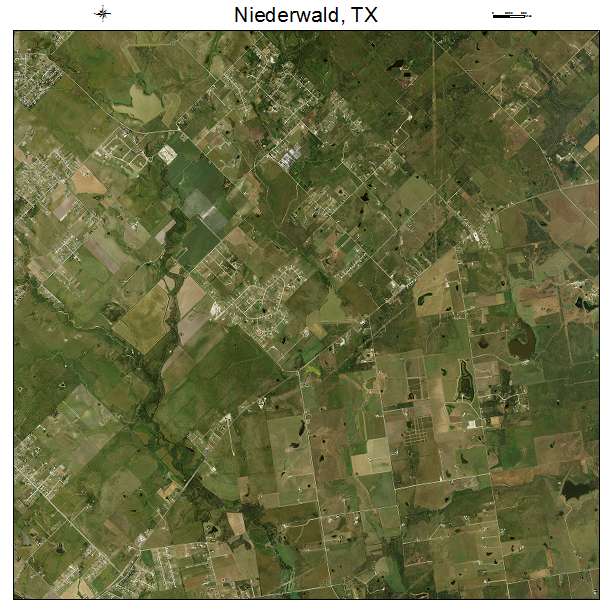 Niederwald, TX air photo map