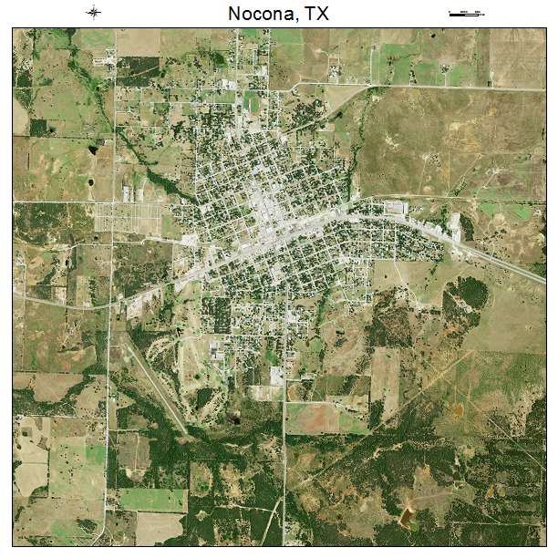 Nocona, TX air photo map