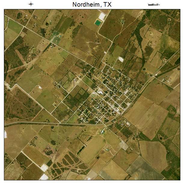 Nordheim, TX air photo map