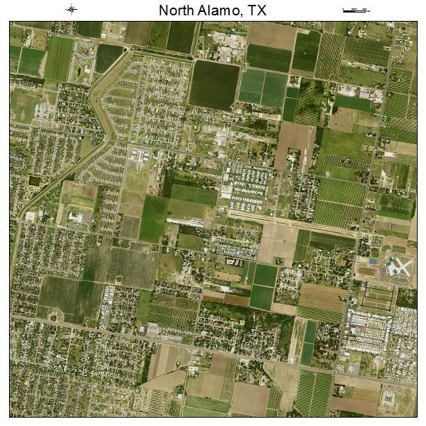 North Alamo, TX air photo map