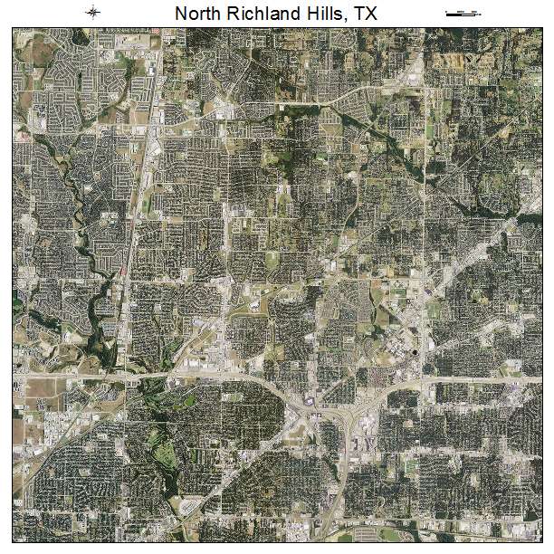 North Richland Hills, TX air photo map