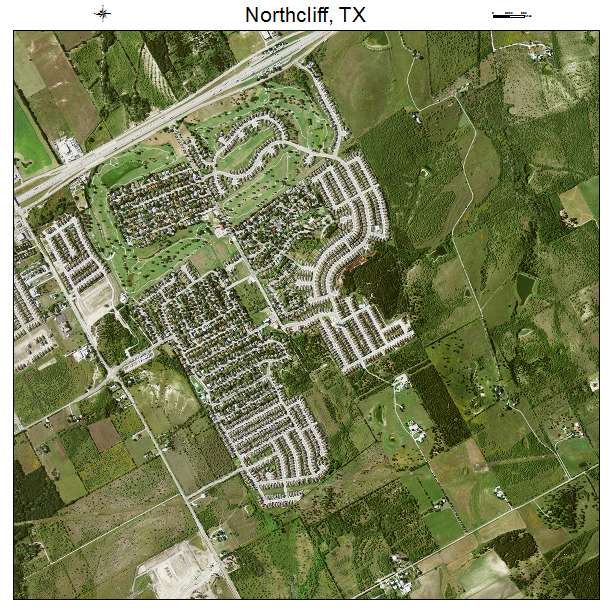 Northcliff, TX air photo map