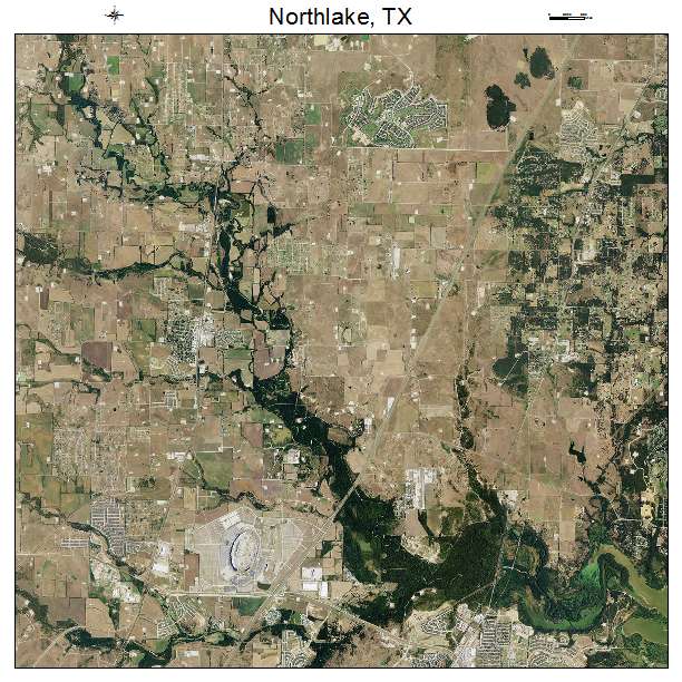 Northlake, TX air photo map