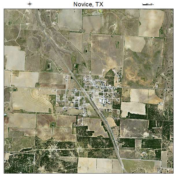 Novice, TX air photo map