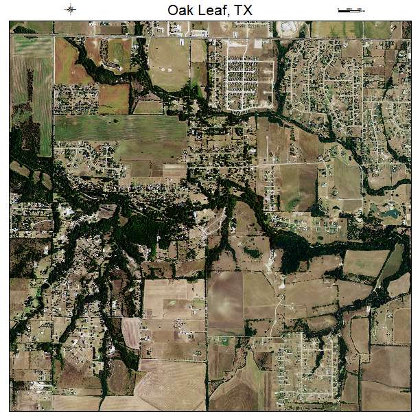 Oak Leaf, TX air photo map