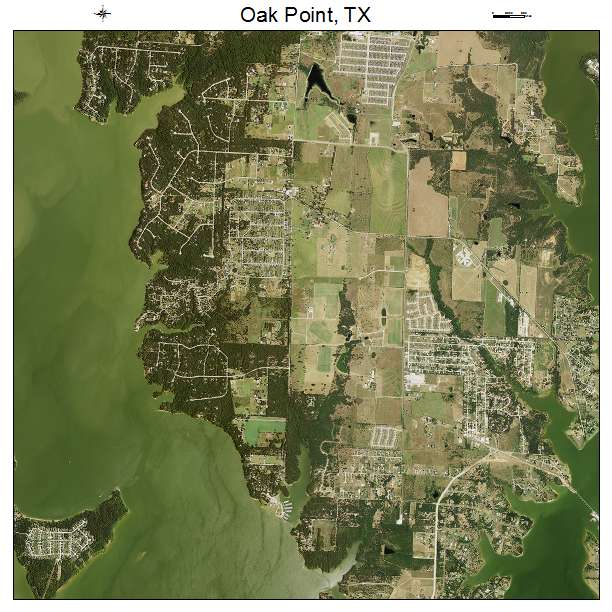 Oak Point, TX air photo map