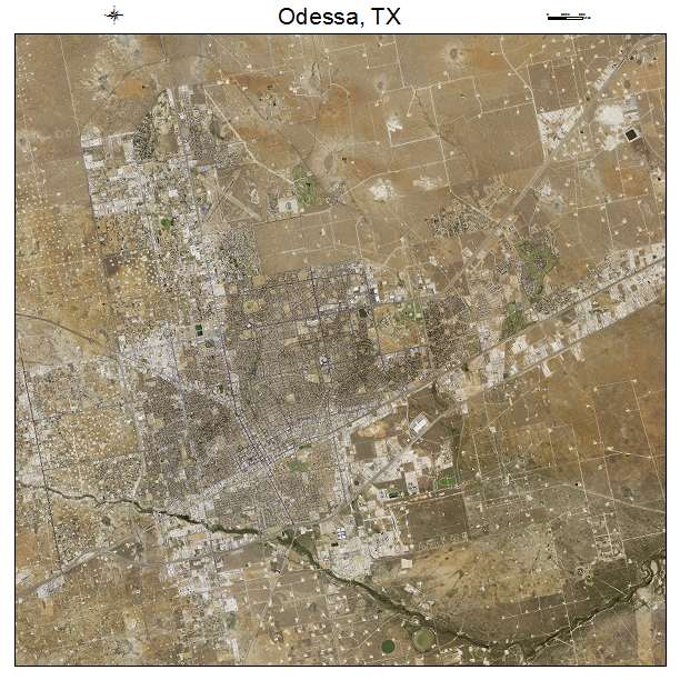 Odessa, TX air photo map