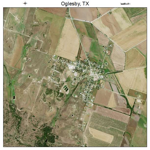 Oglesby, TX air photo map