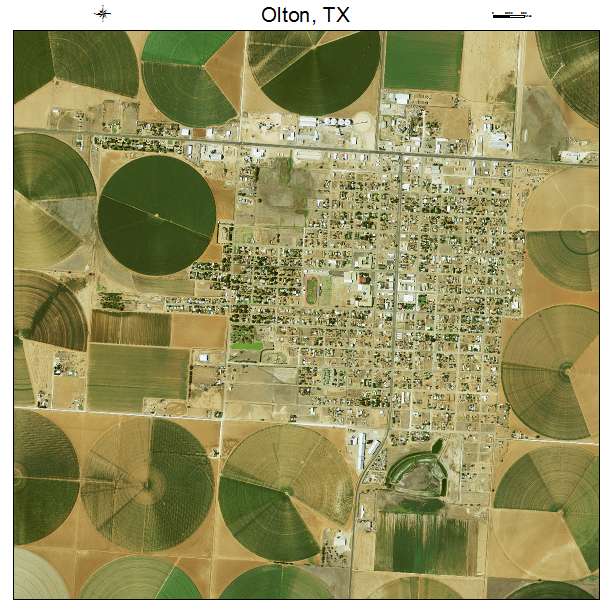 Olton, TX air photo map