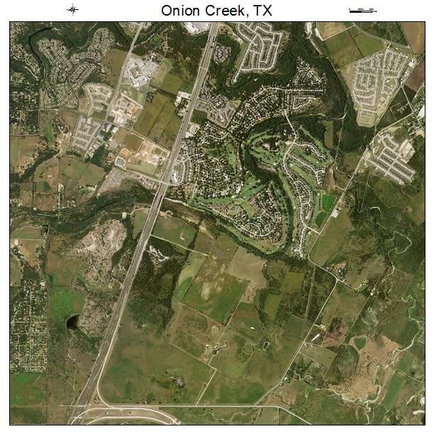 Onion Creek, TX air photo map