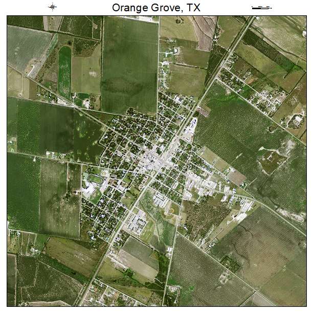 Orange Grove, TX air photo map