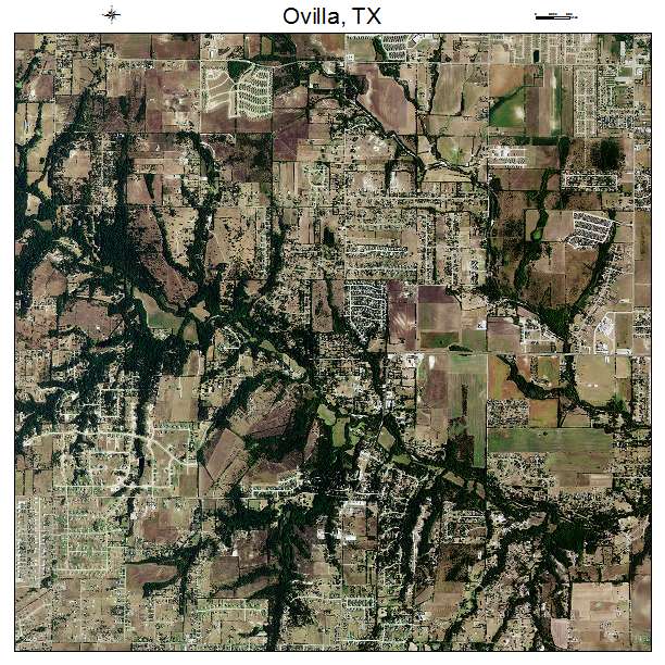 Ovilla, TX air photo map