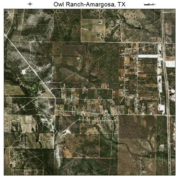 Owl Ranch Amargosa, TX air photo map