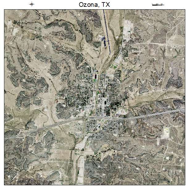 Ozona, TX air photo map
