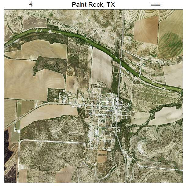 Paint Rock, TX air photo map