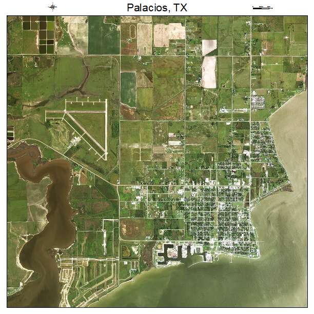 Palacios, TX air photo map