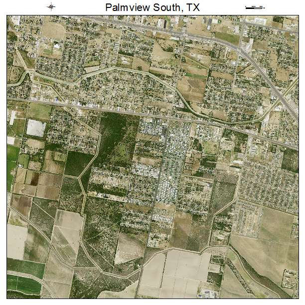 Palmview South, TX air photo map