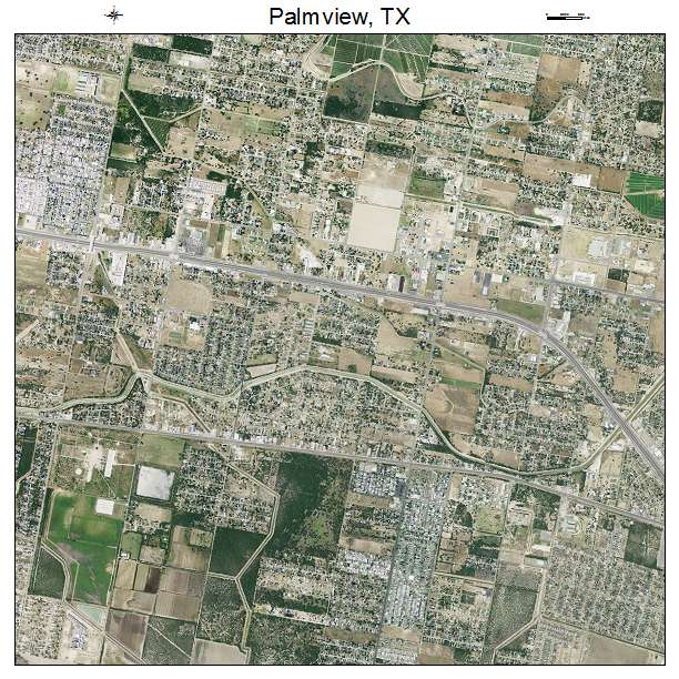 Palmview, TX air photo map
