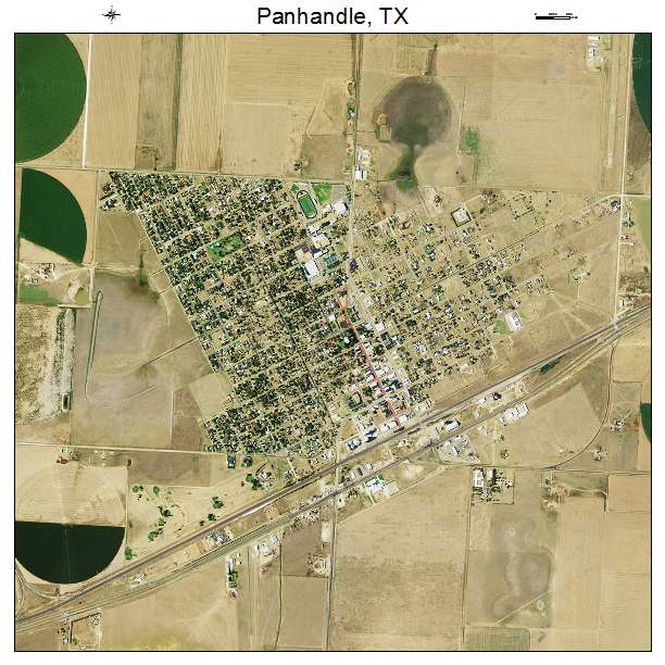 Panhandle, TX air photo map