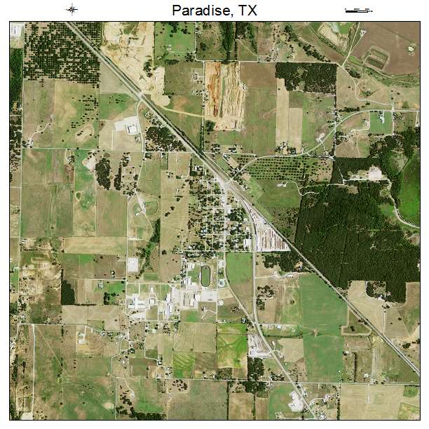 Paradise, TX air photo map