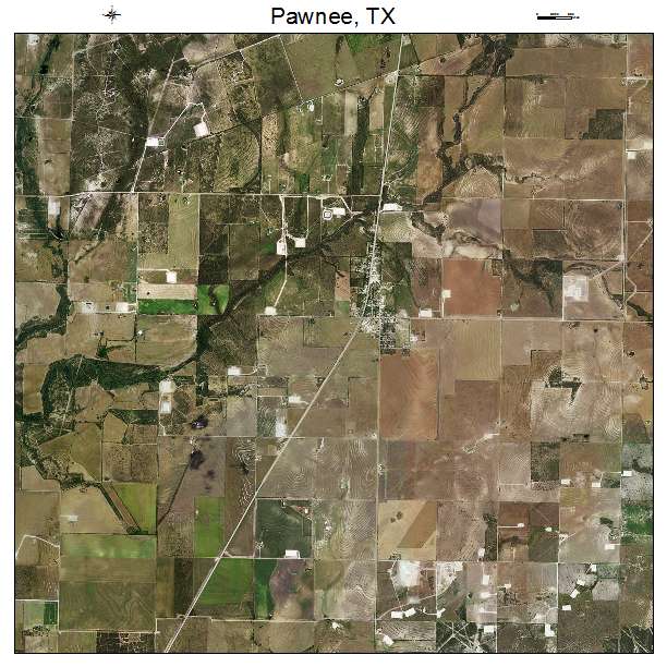 Pawnee, TX air photo map