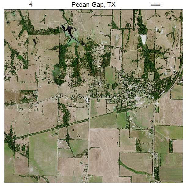 Pecan Gap, TX air photo map