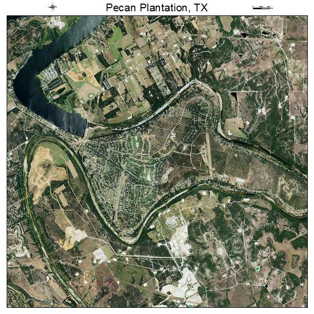 Pecan Plantation, TX air photo map