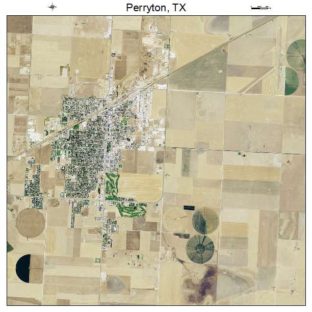 Perryton, TX air photo map