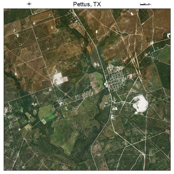 Pettus, TX air photo map