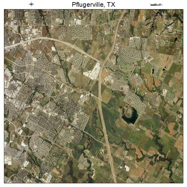 Pflugerville, TX air photo map