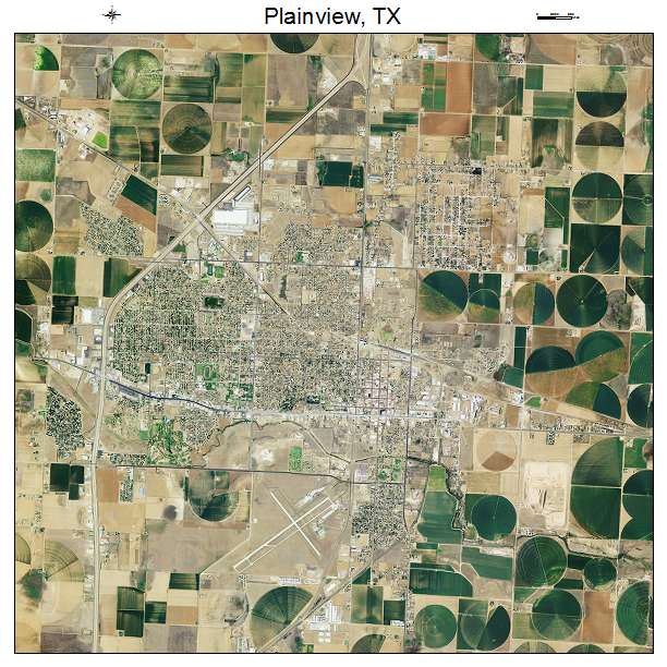 Plainview, TX air photo map
