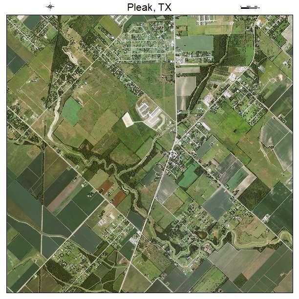 Pleak, TX air photo map