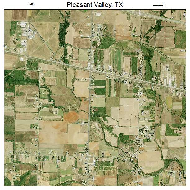 Pleasant Valley, TX air photo map