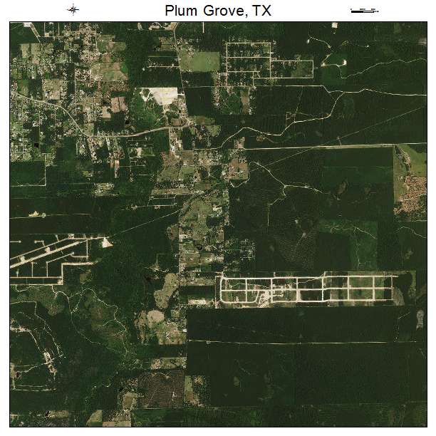 Plum Grove, TX air photo map