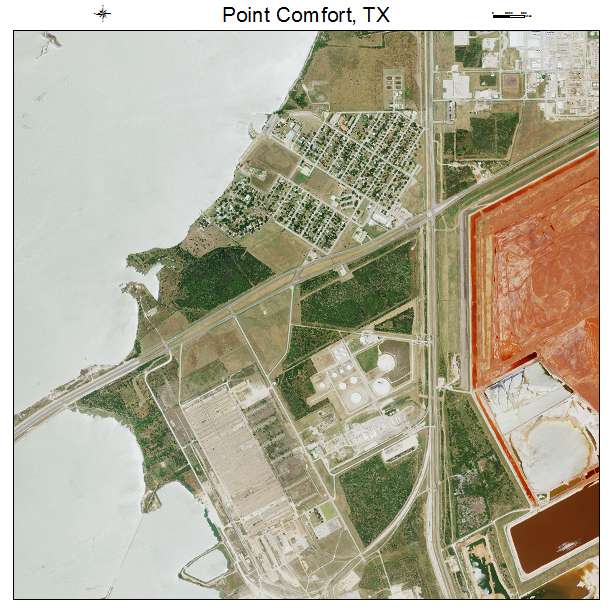 Point Comfort, TX air photo map