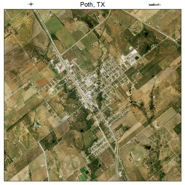 Poth, TX air photo map