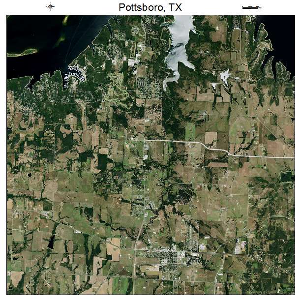 Pottsboro, TX air photo map