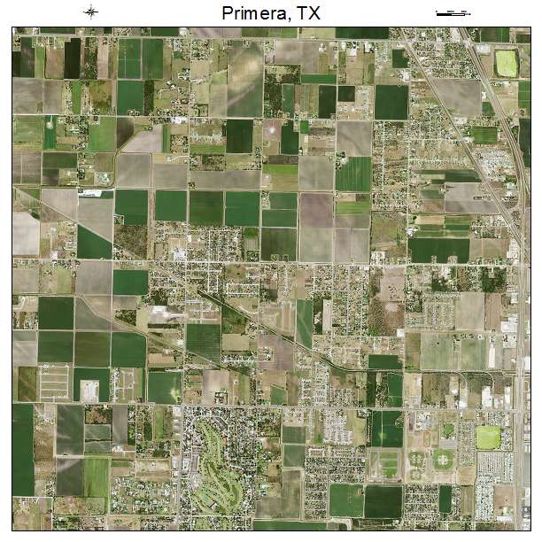 Primera, TX air photo map