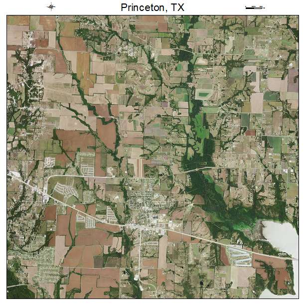 Princeton, TX air photo map