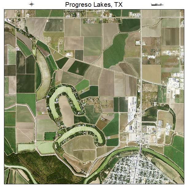 Progreso Lakes, TX air photo map