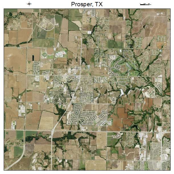 Prosper, TX air photo map
