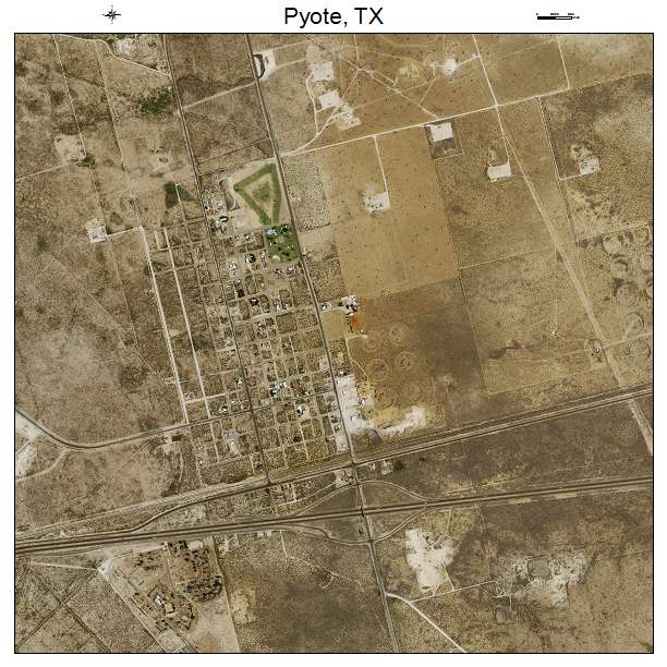 Pyote, TX air photo map