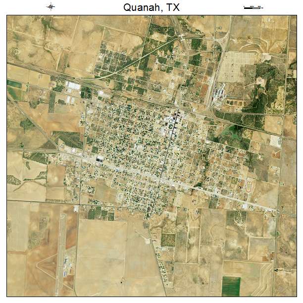 Quanah, TX air photo map