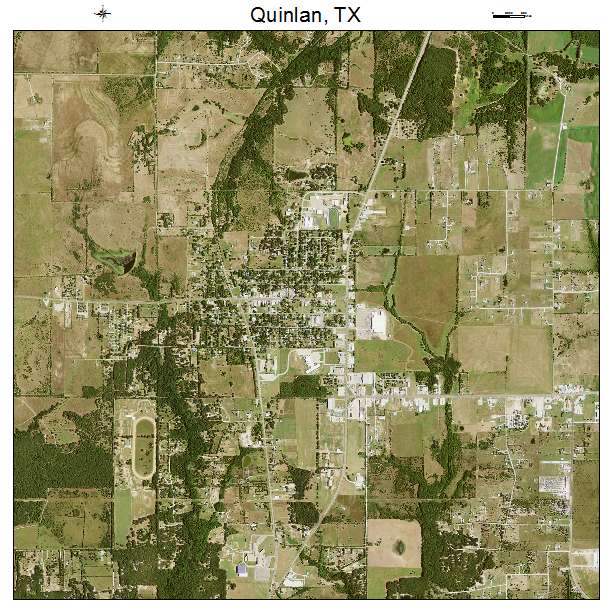 Quinlan, TX air photo map