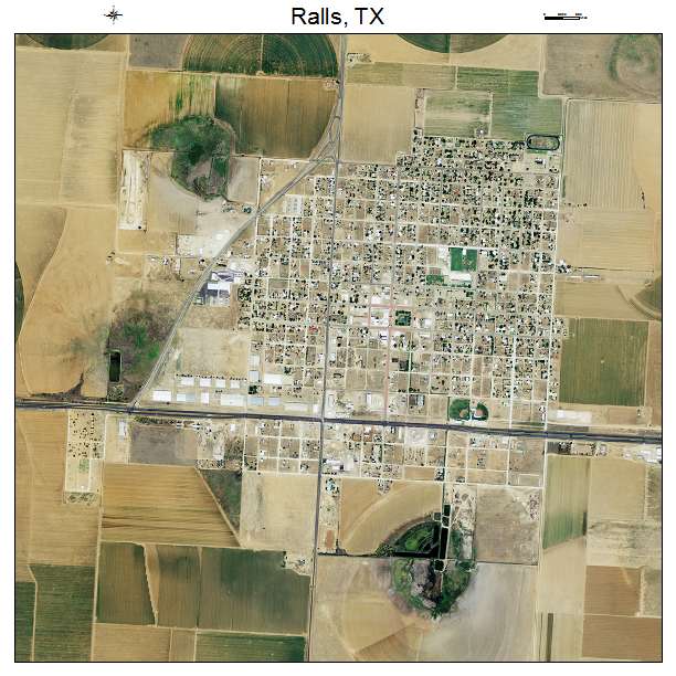 Ralls, TX air photo map