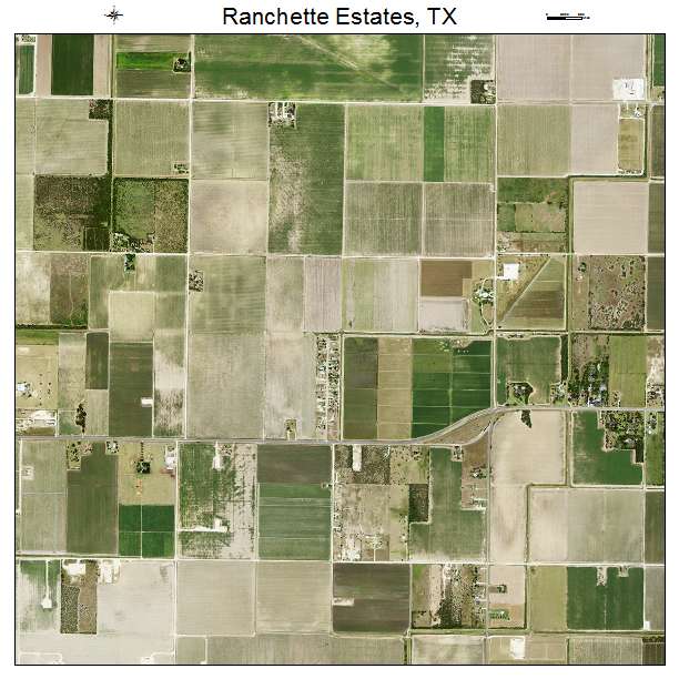 Ranchette Estates, TX air photo map
