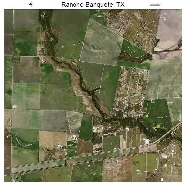 Rancho Banquete, TX air photo map