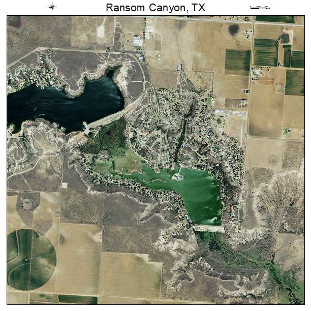 Ransom Canyon, TX air photo map