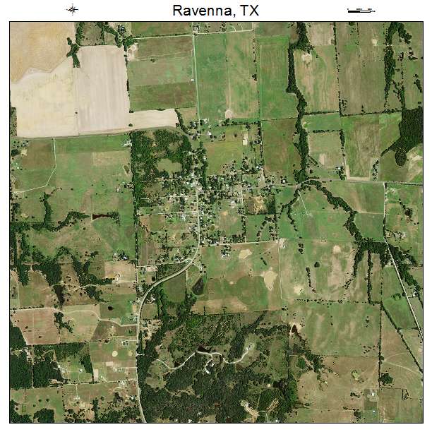 Ravenna, TX air photo map
