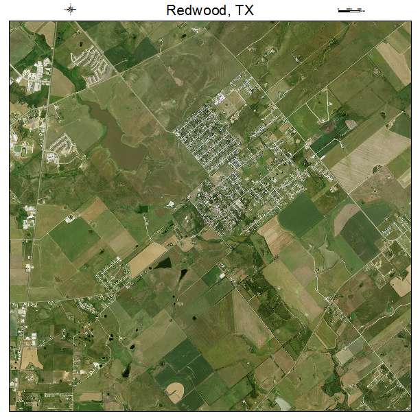 Redwood, TX air photo map